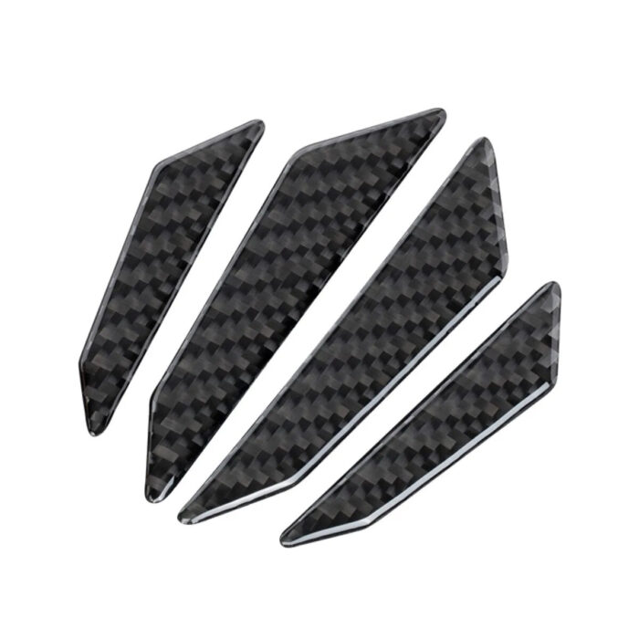 T-carbon Carbon Fiber Car Door Anti-Collision Glue Strips Protect Sticker 4PCS Car Door Edge Guard Strip Trim Molding Accessorie